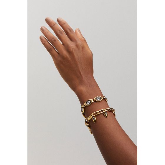 KIT PULSEIRA STRASS SEMENTES OURO VINTAGE HECTOR ALBERTAZZI